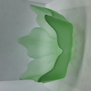 Viking Glass Frosted Green Lotus Bowl